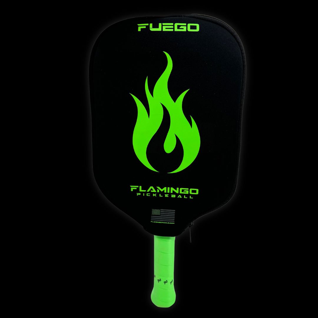 Fuego Pickleball Paddle (16mm) - Electric Lime + Free Paddle Cover