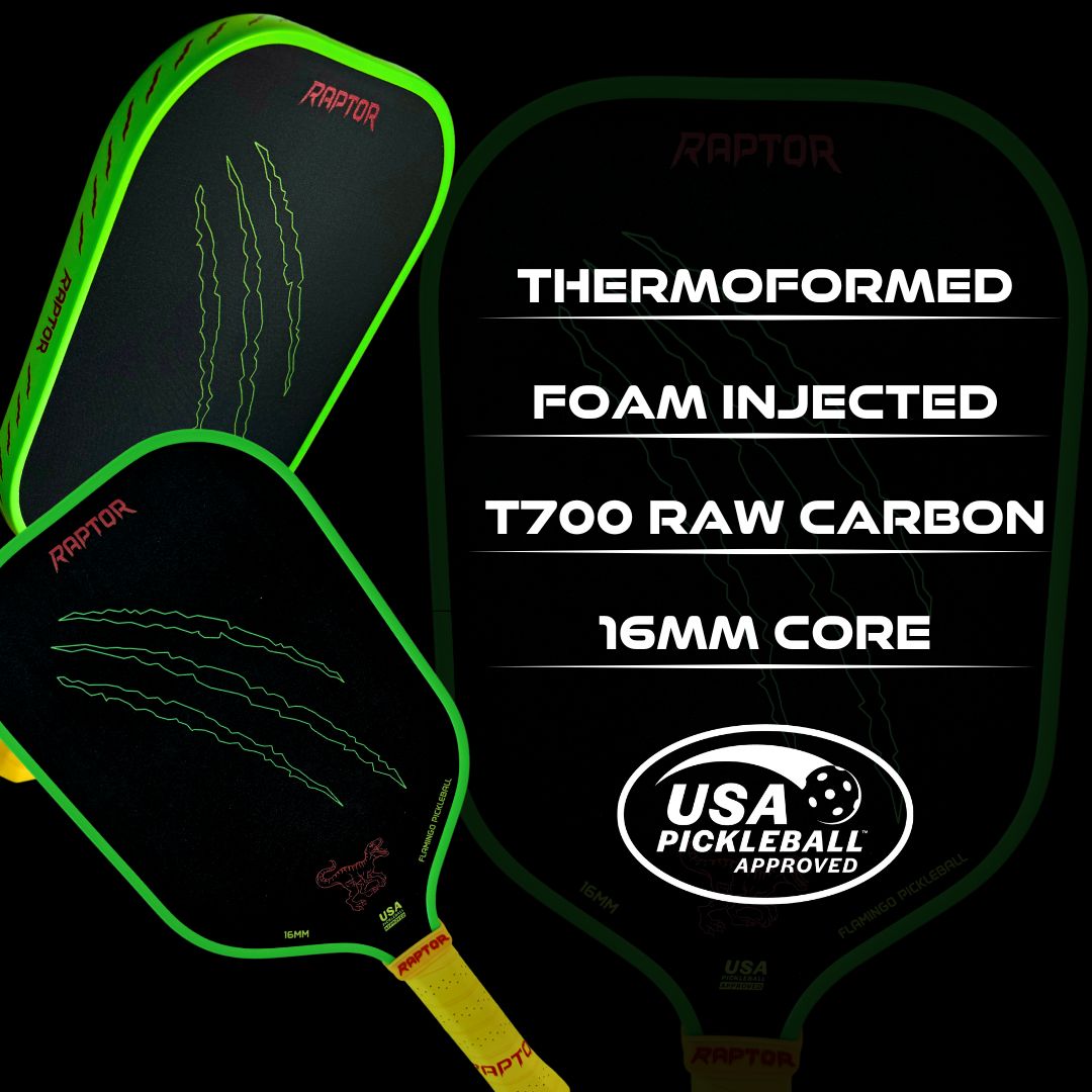 Raptor Pickleball Paddle (16mm) - Venom + Free Paddle Cover