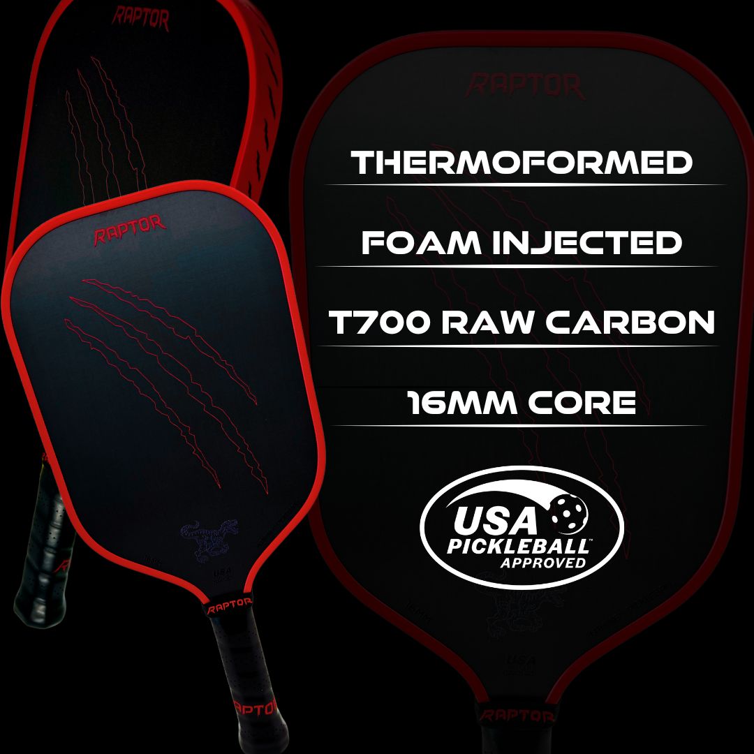 Raptor Pickleball Paddle (16mm) - Magma + Free Paddle Cover