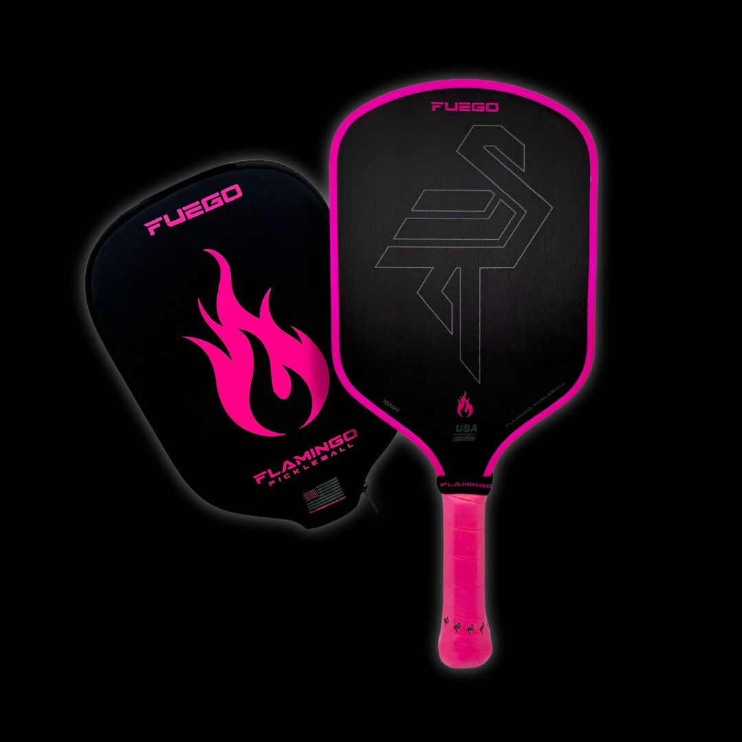 Fuego Pickleball Paddle (16mm) - Flamingo Pink + Free Paddle Cover