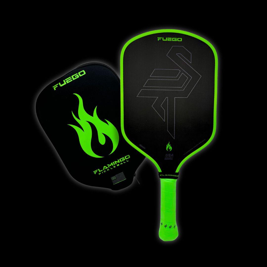 Fuego Pickleball Paddle (16mm) - Electric Lime + Free Paddle Cover